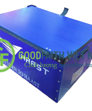 Thùng Nhựa Danpla Màu Xanh Tím In Chữ