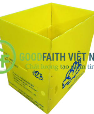 Thùng Nhựa Danpla Màu Vàng Đựng Nông Sản