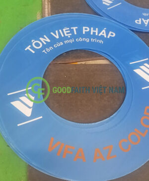 Tấm Nhựa Danpla Màu Xanh Dương tròn đường kính ngoài 970mm (Cắt kích thước + màu theo yêu cầu)
