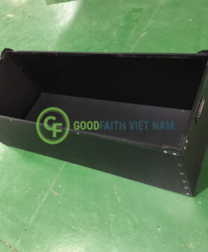 Thùng Nhựa Danpla Màu Đen 1 Lớp 1200x450x380x4mm