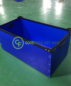 Thùng Nhựa Danpla Màu Xanh Tím 1 Lớp 810x430x350x4mm