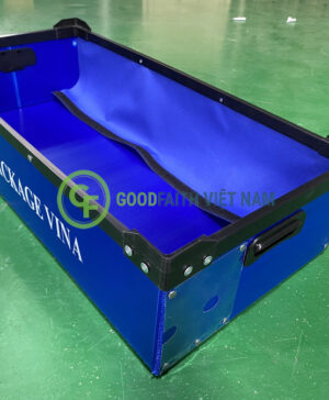 Thùng Nhựa Danpla Màu Xanh Tím 1 Lớp 755x355x170x5mm