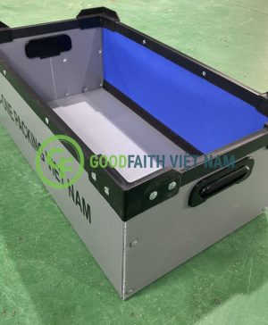 Thùng danpla 2 lớp nắp vải dù KT 565x305x185x8mm