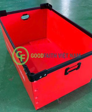 Thùng danpla đáy gập KT 660x440x340x4mm